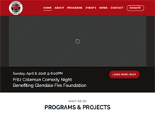 Tablet Screenshot of glendalefirefoundation.org
